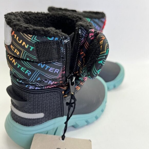Hunter Girls' Intrepid Logo Cold Weather Snow Boots Size US Girl 8 UK 6 Rainbow - Picture 9 of 13